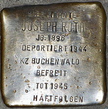 JosephRoth220px Stolperstein Joseph Roth